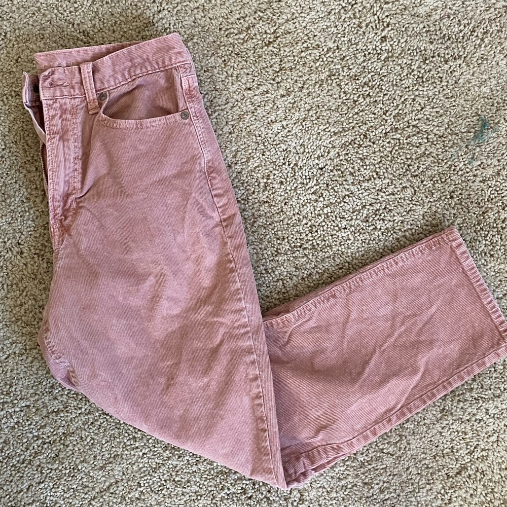 💕 American eagle dusty pink corduroy pants straight leg 💕